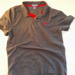 U.S. Polo Assn. Black Polo with Red Accents, boys XXL